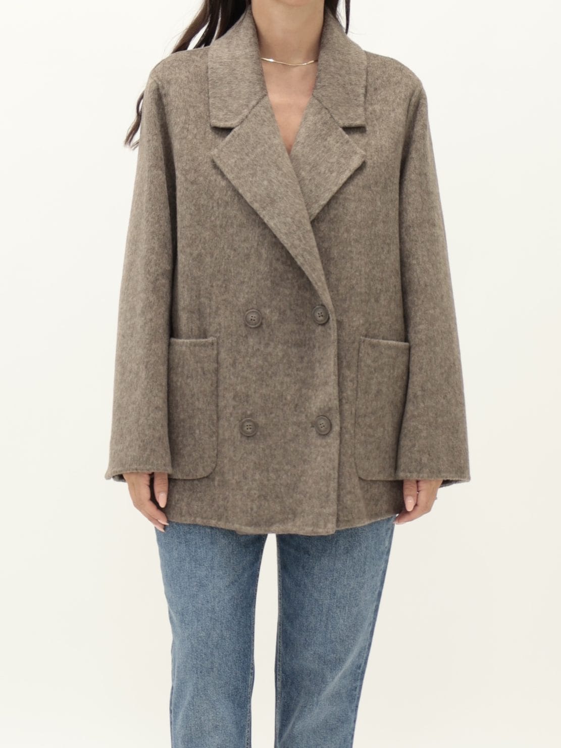 Cappotto corto hand made doppiopetto moro
