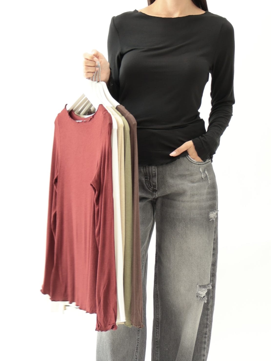 Maglia manica lunga leggera viscosa