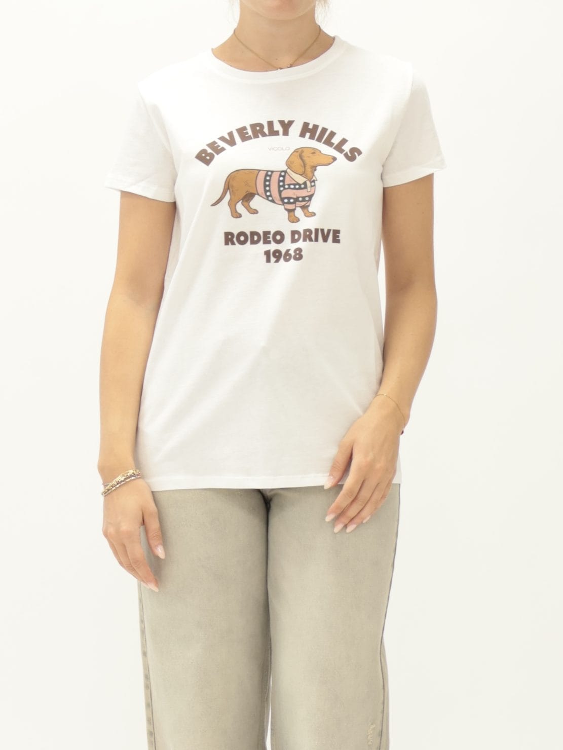 T-shirt Beverly Hills bianco