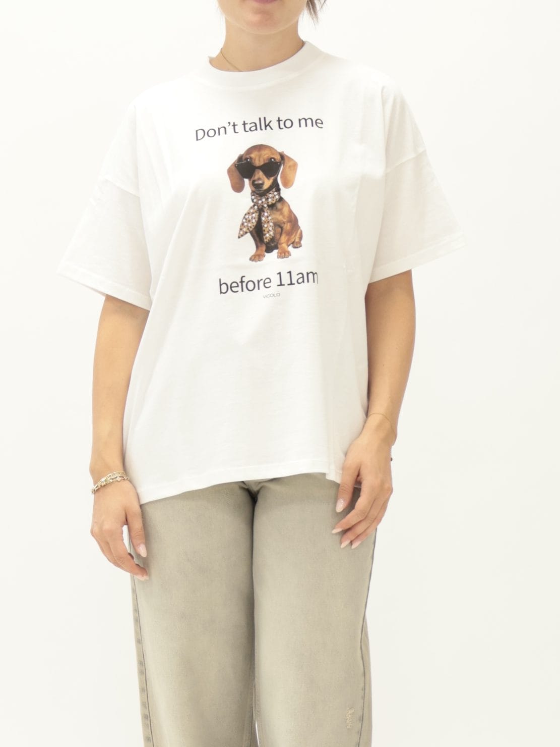 T-shirt Bassotto Bianca