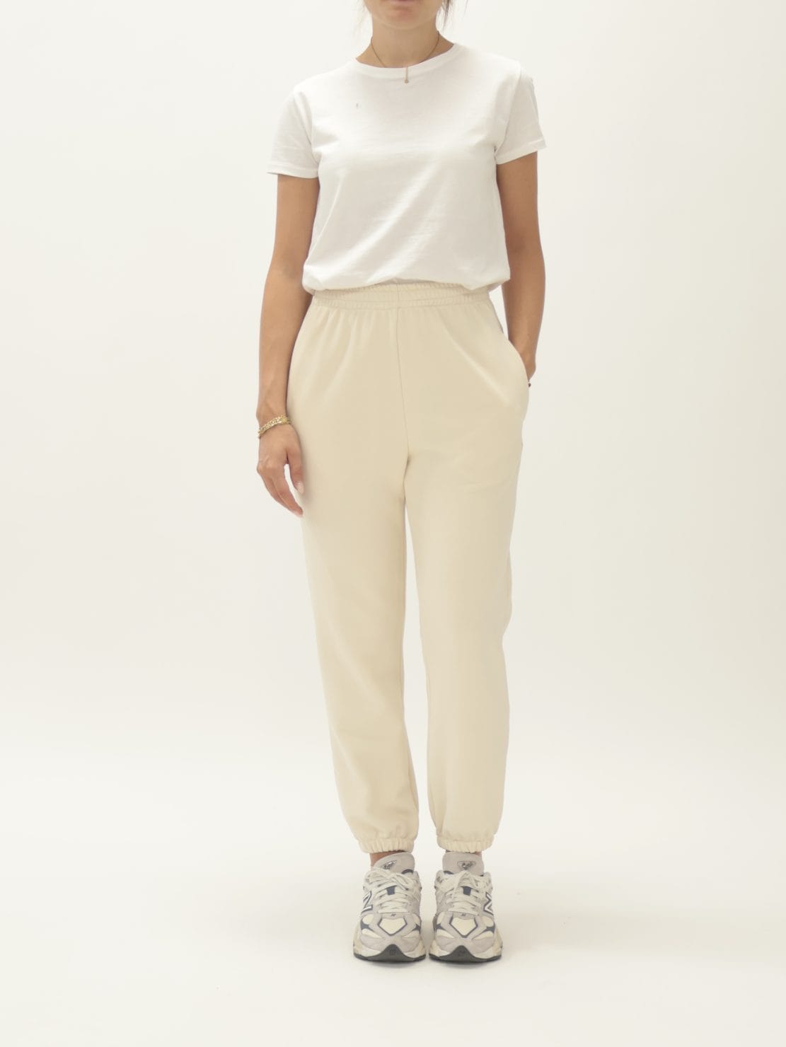 Pantalone Tuta basico panna