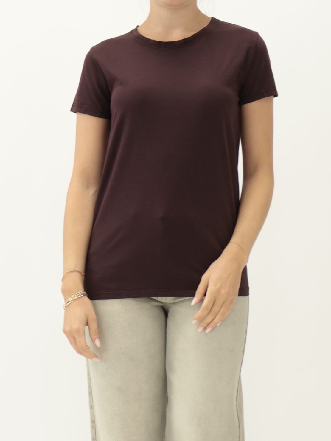 T-shirt basica slim vino