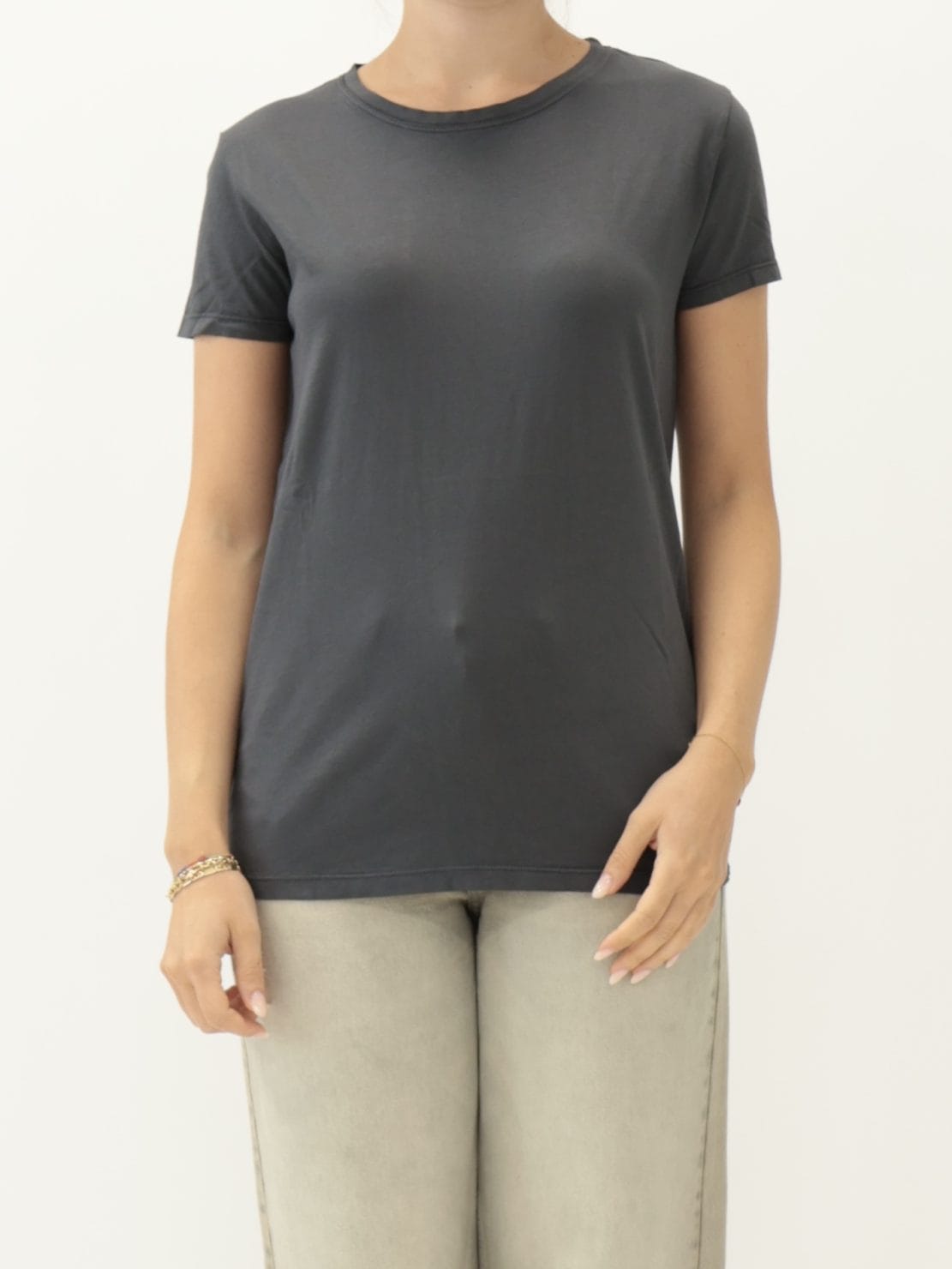 T-shirt basica slim antracite
