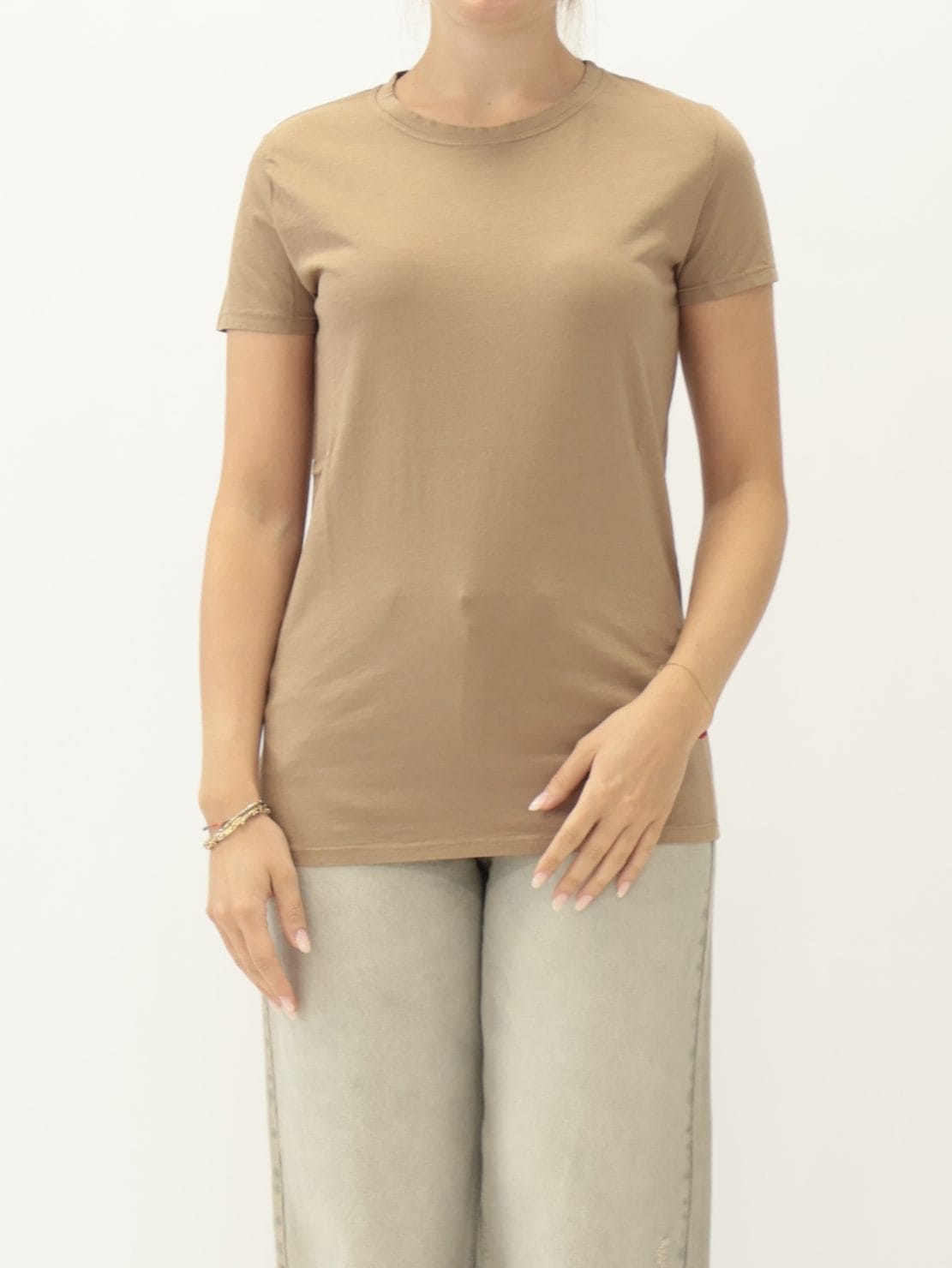 T-shirt basica slim marrone