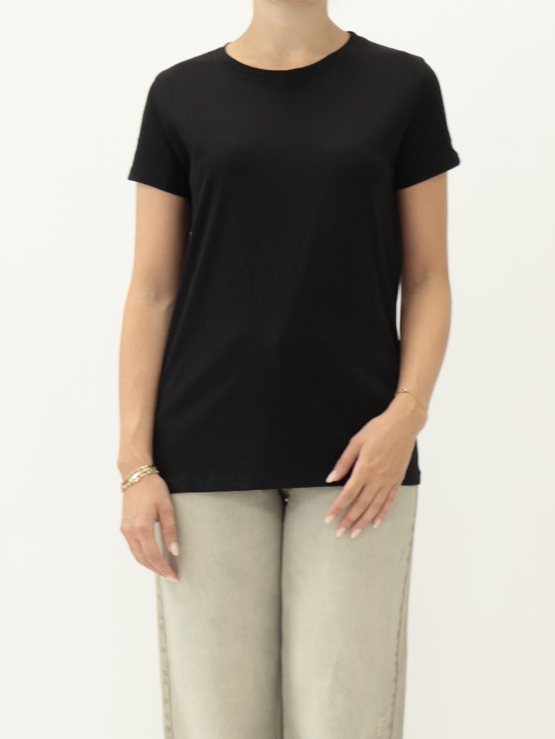 T-shirt basica slim nero