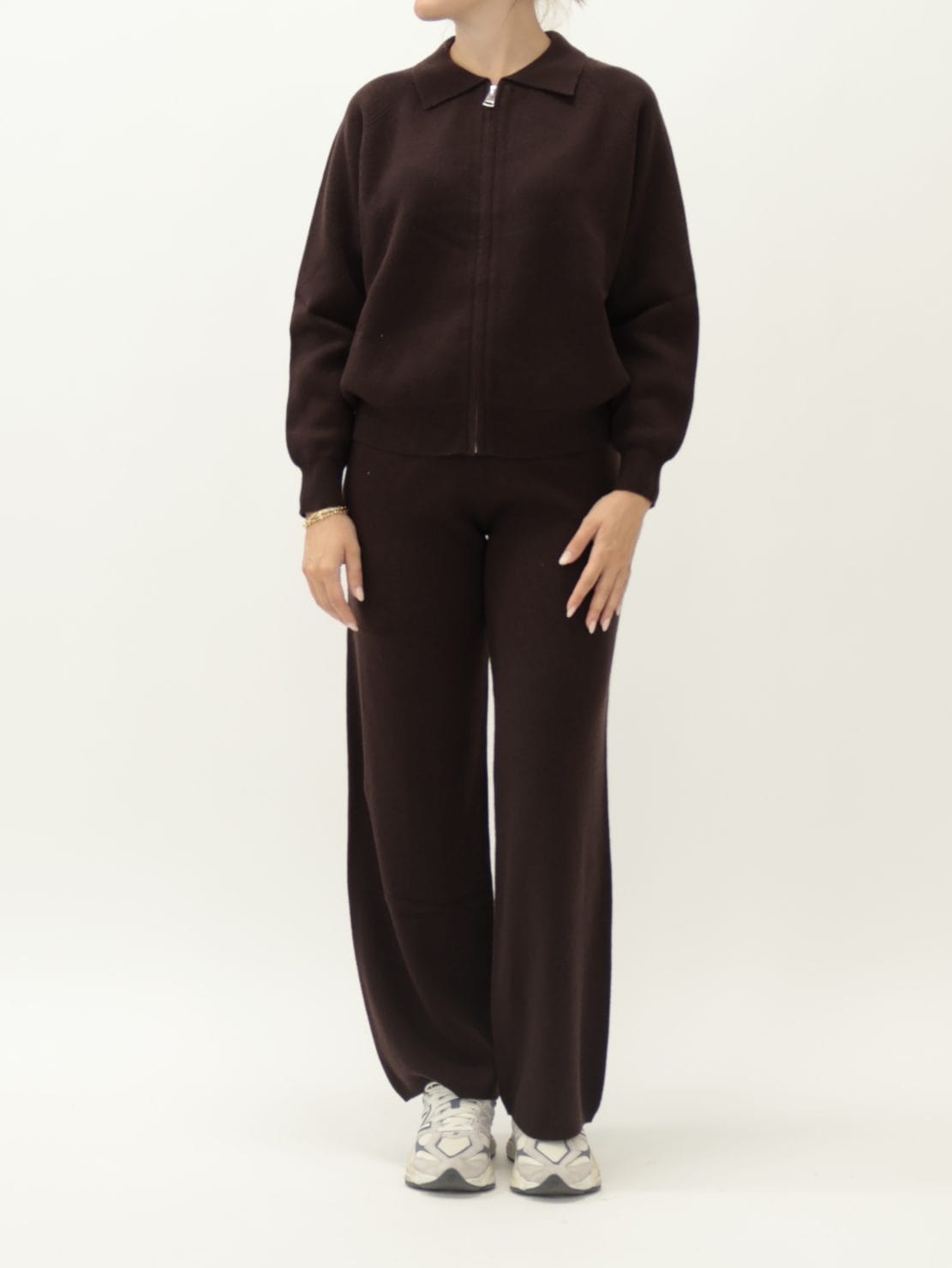 Maglia Zip Moro 100% lana