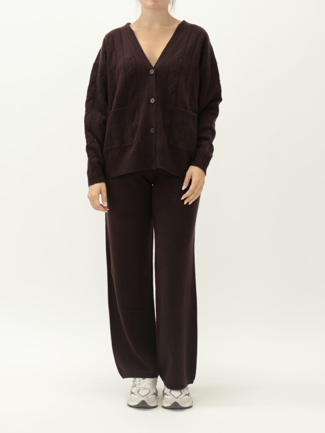 Cardigan Treccia Moro 100% Lana