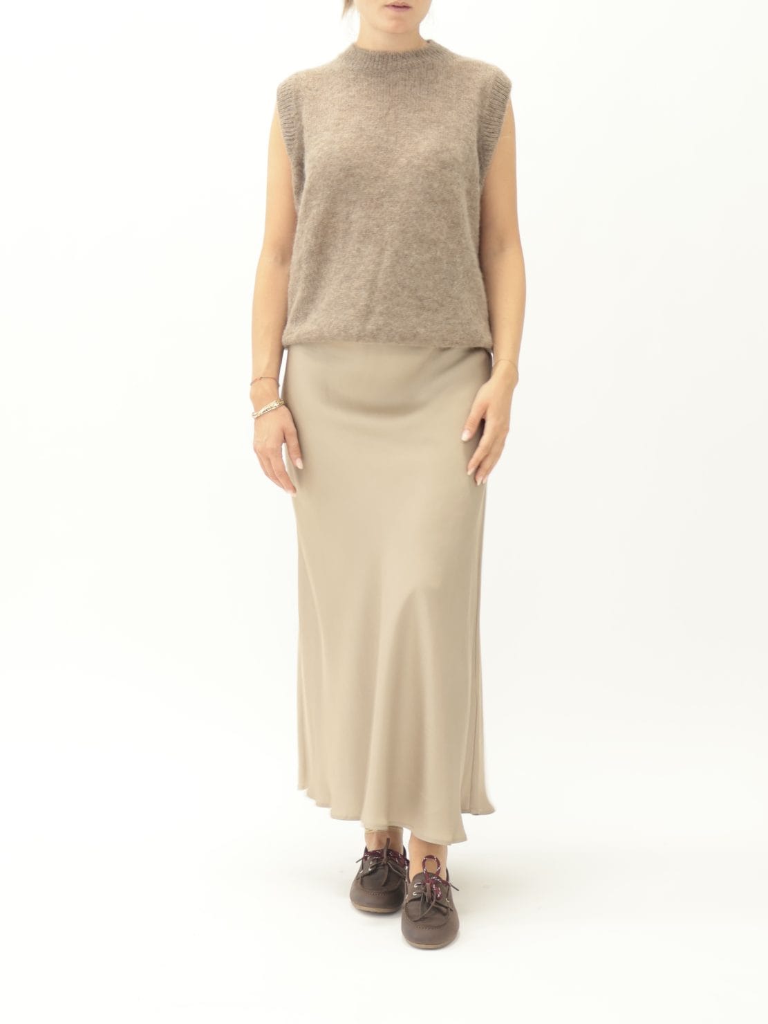 Gonna Raso Beige
