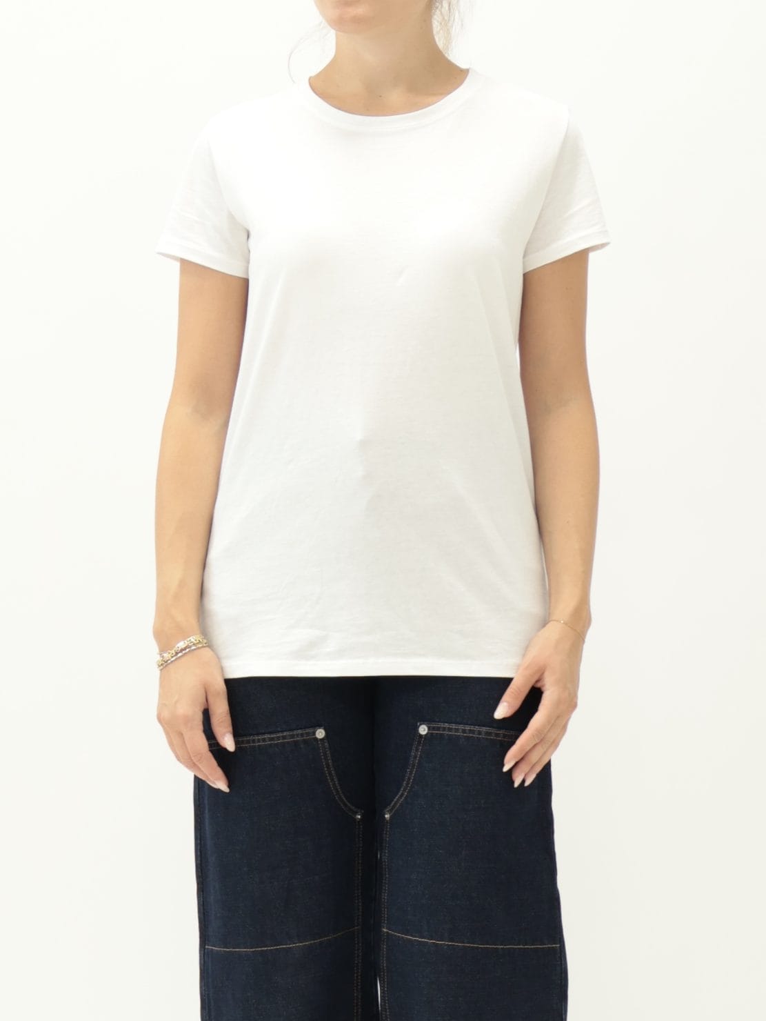 T-shirt basica slim bianco