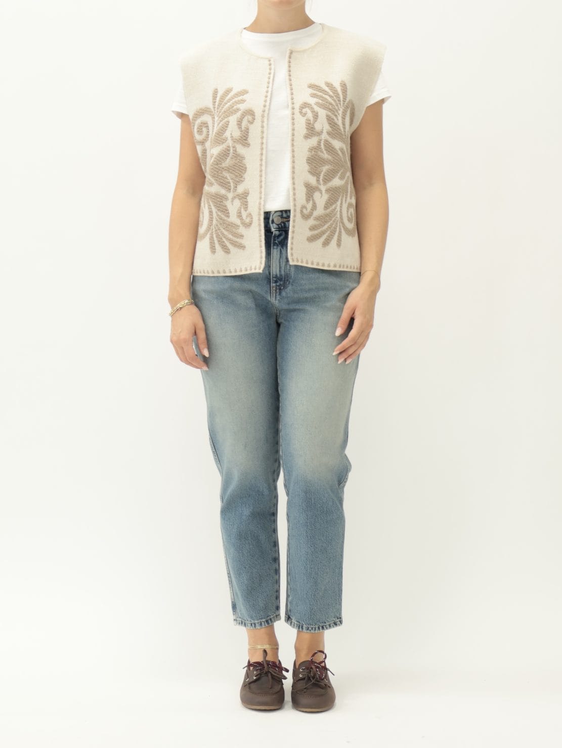 Gilet Etnico Panna