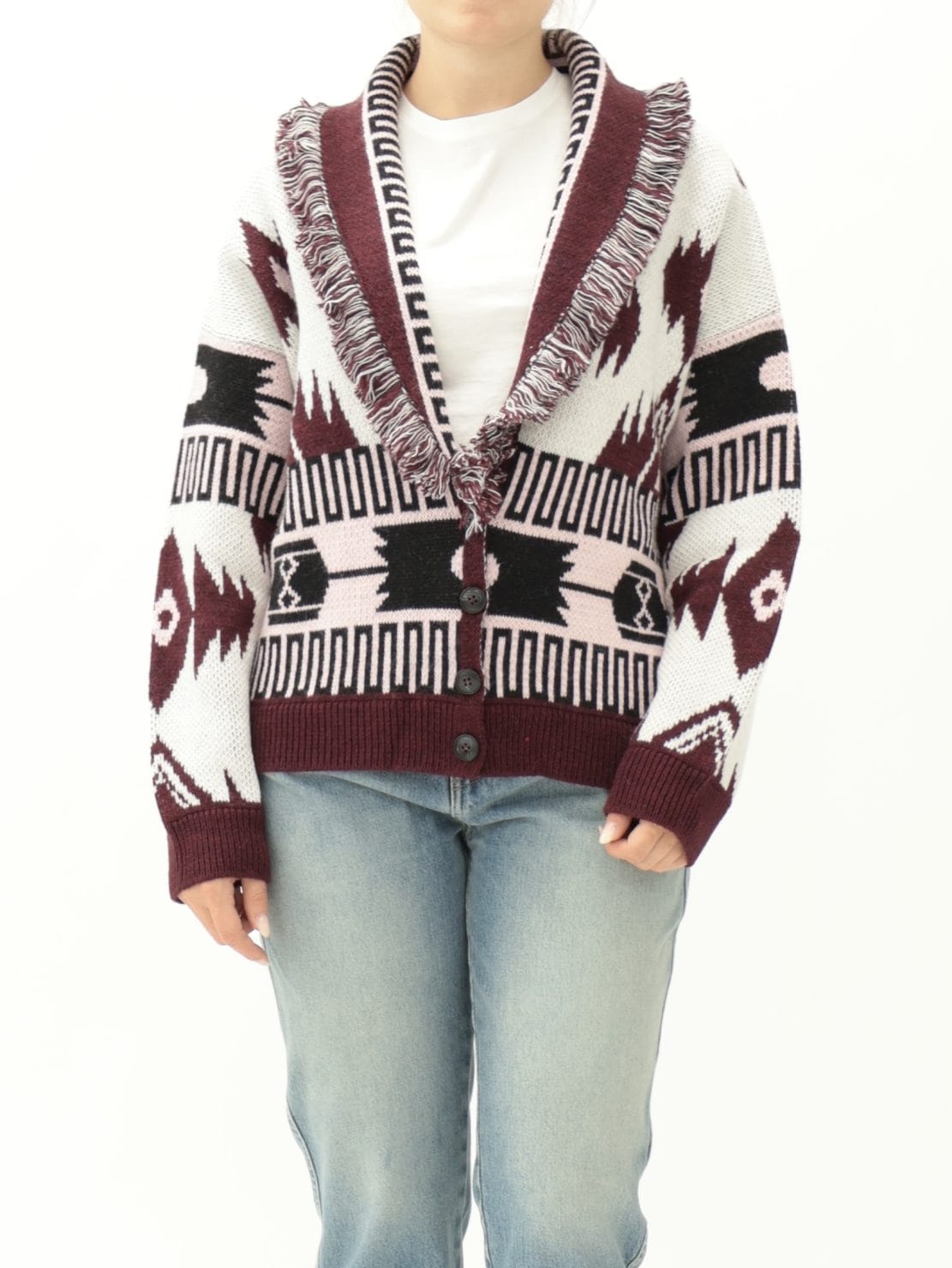 Cardigan Alanui 4 Bottoni Bordeaux