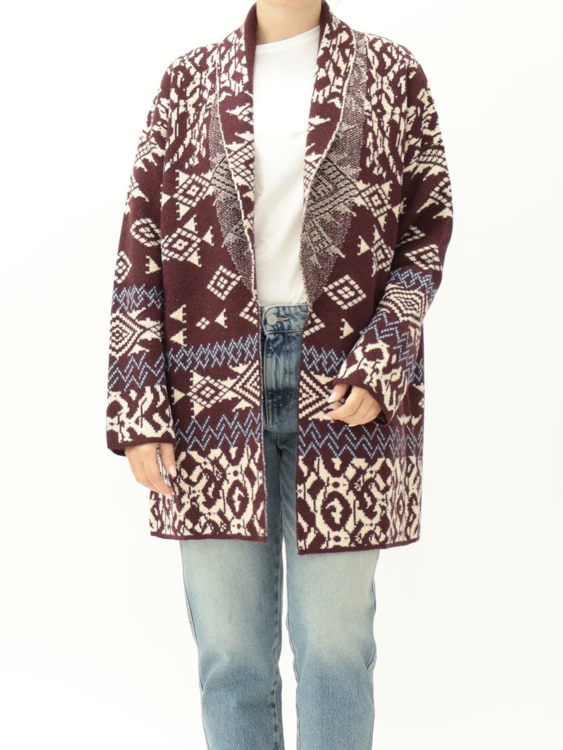 Cardigan Alanui BordeauxPanna