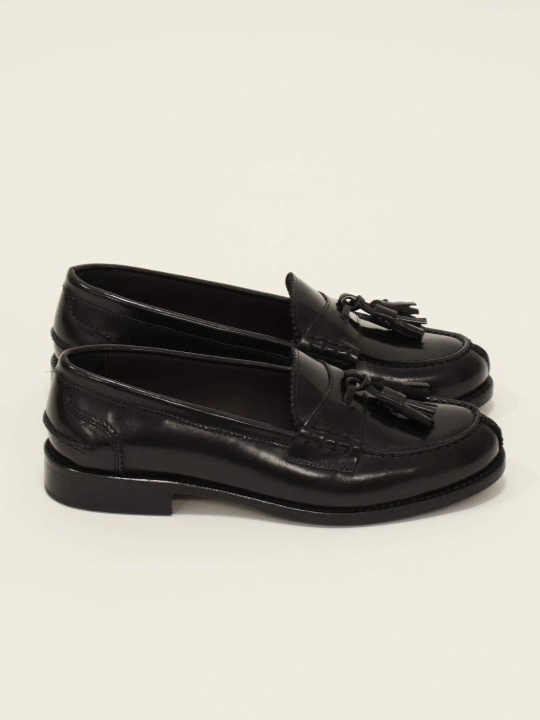 Mocassino nero nappine