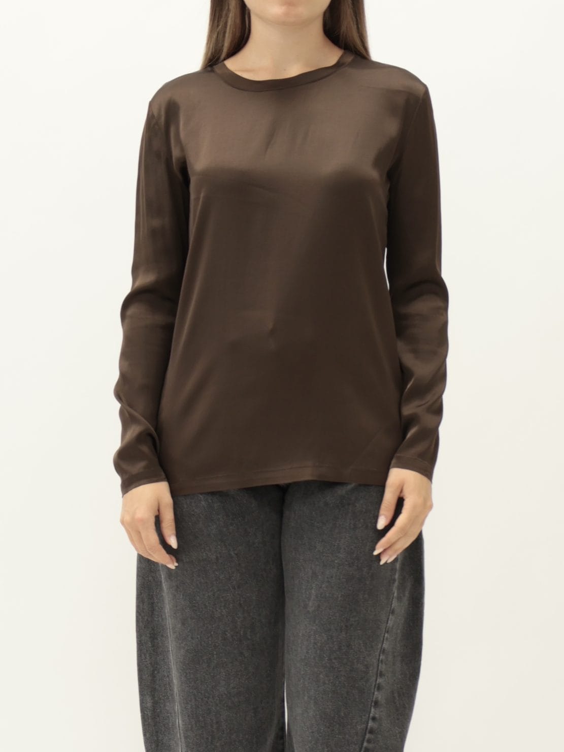 Blusa viscosa marrone