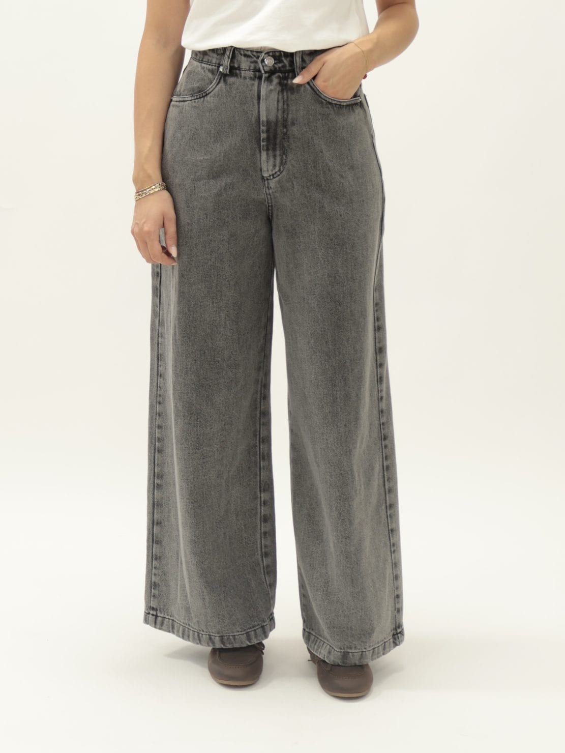 Jeans Giusy grigio/nero
