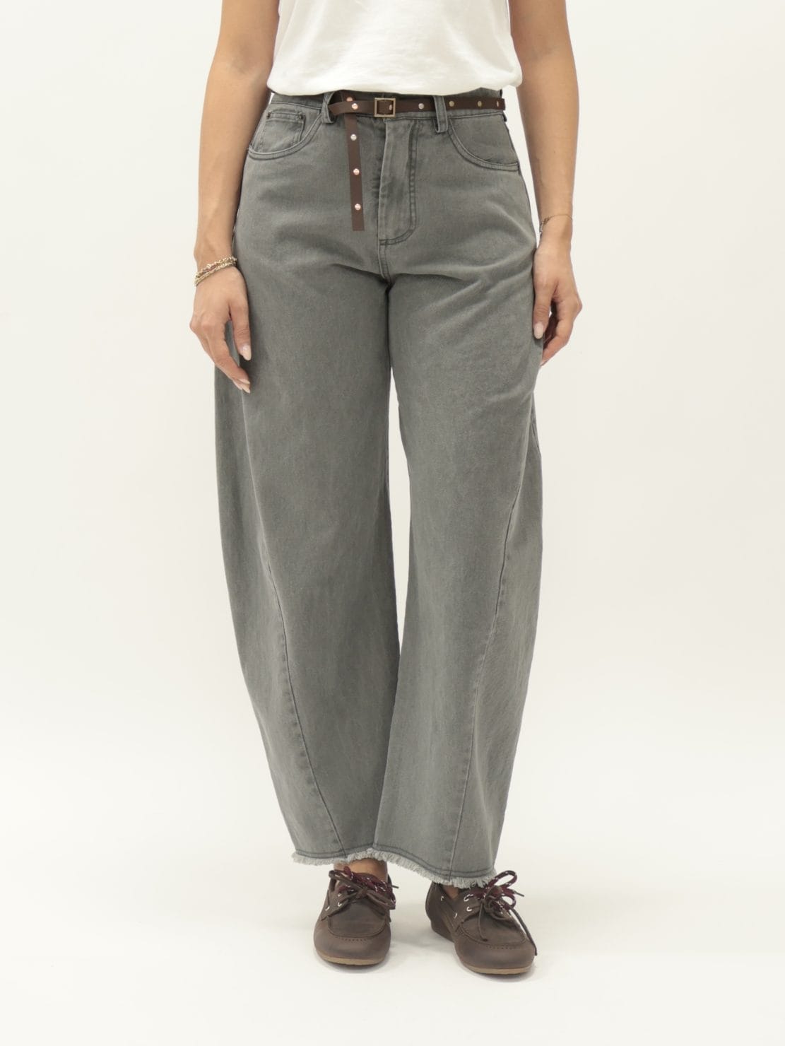 Jeans grigio balloon