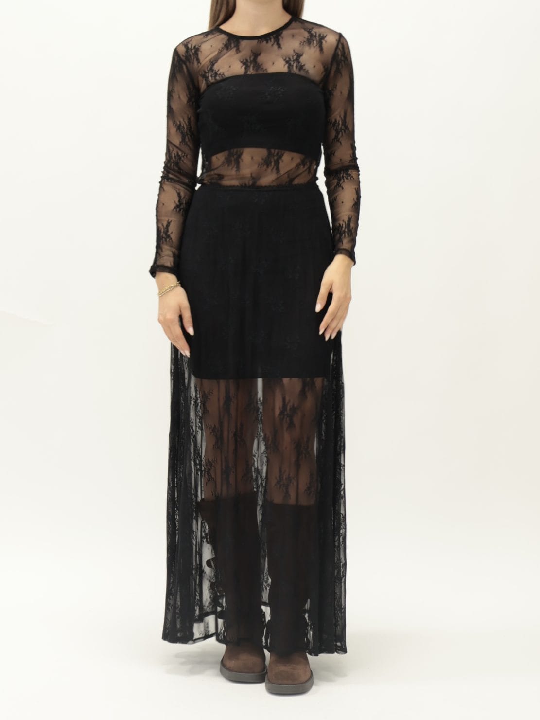 Maglia pizzo nero