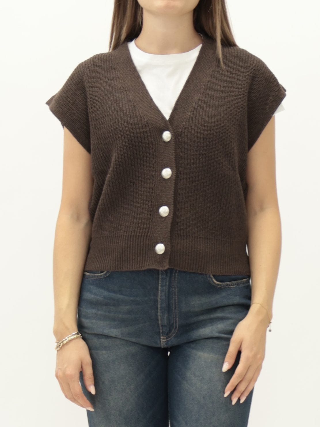 Gilet moro bottoni argento