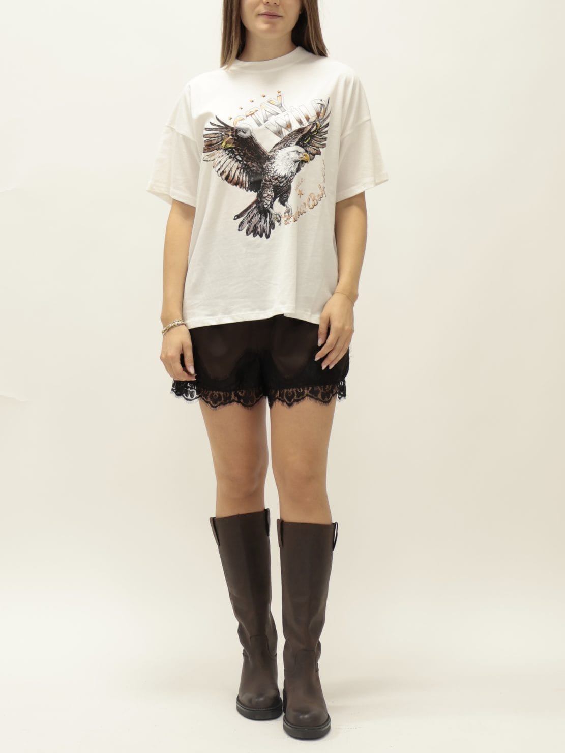 T-shirt "STAY WILD" bianco