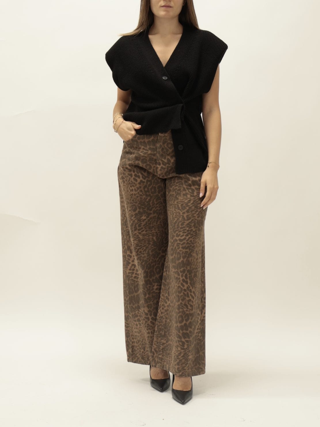 Gilet spalle imbottite nero