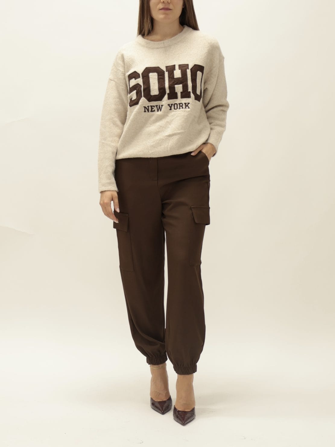 Maglione "SOHO NEW YORK" panna