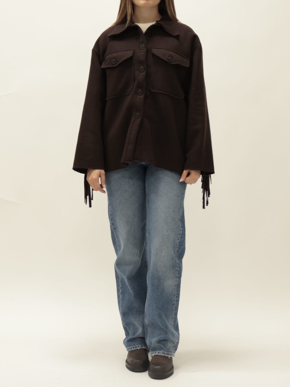 Cappotto frange moro