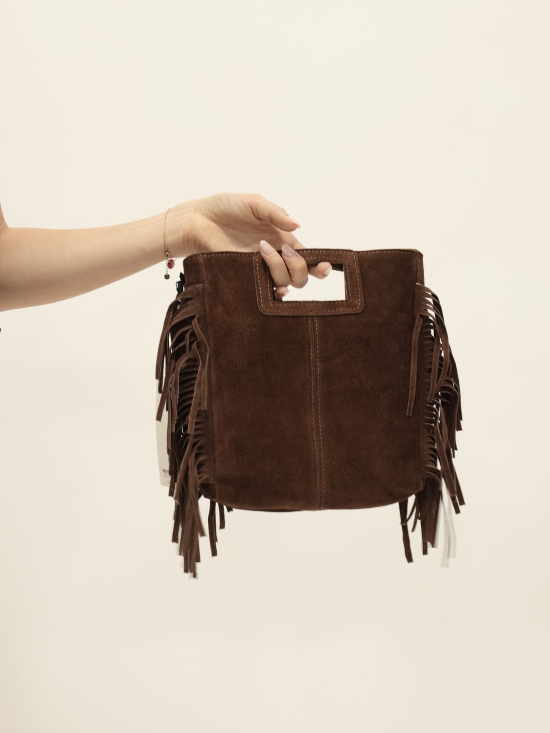 Borsa frange cioccolato