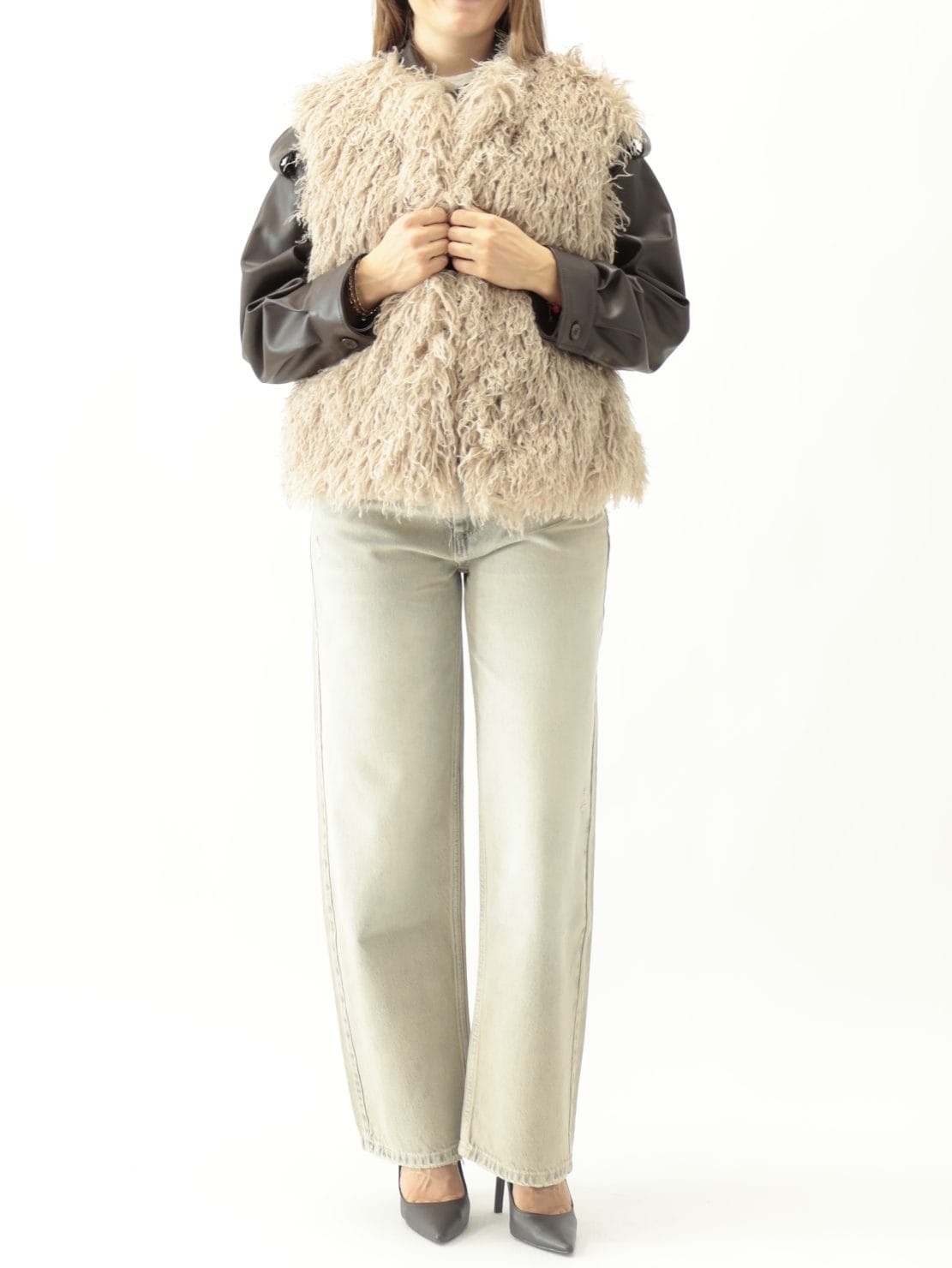Gilet Mongolia beige