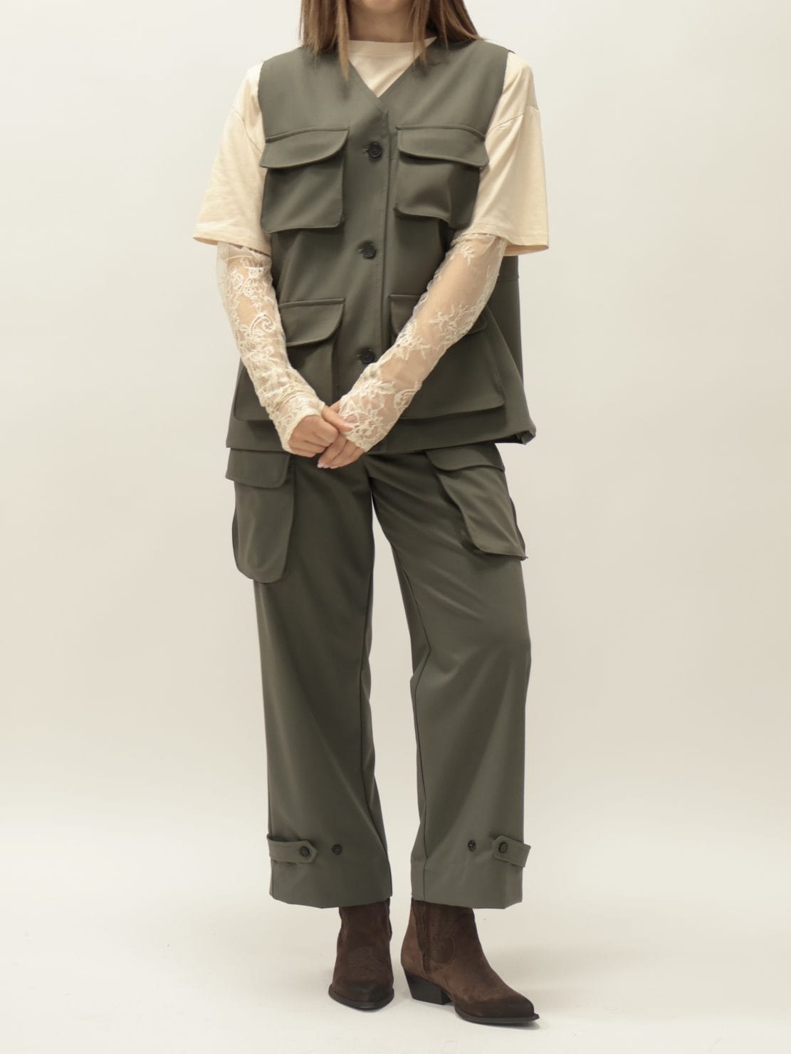 Pantalone tasche militare