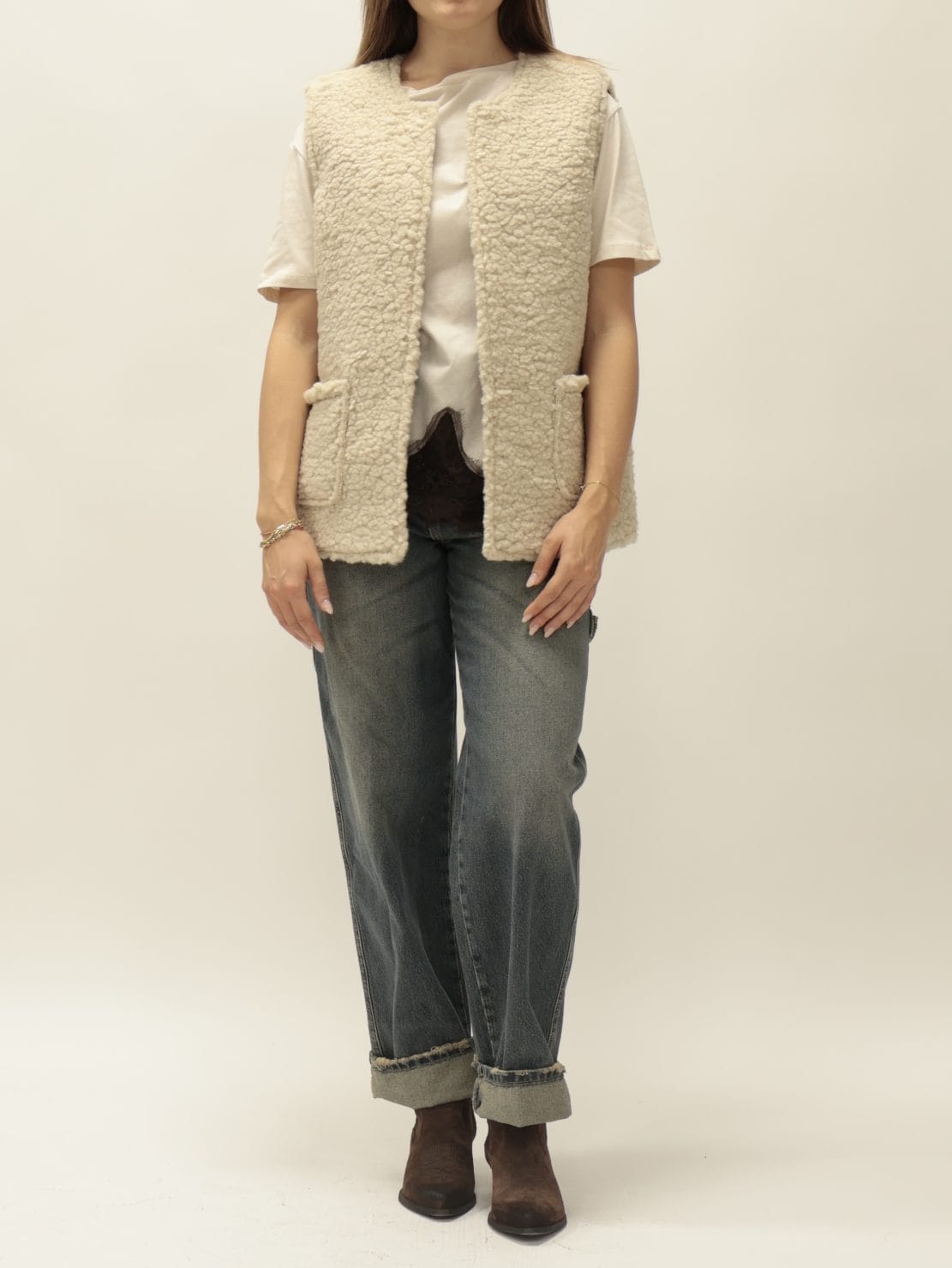 Gilet fodera maculata panna