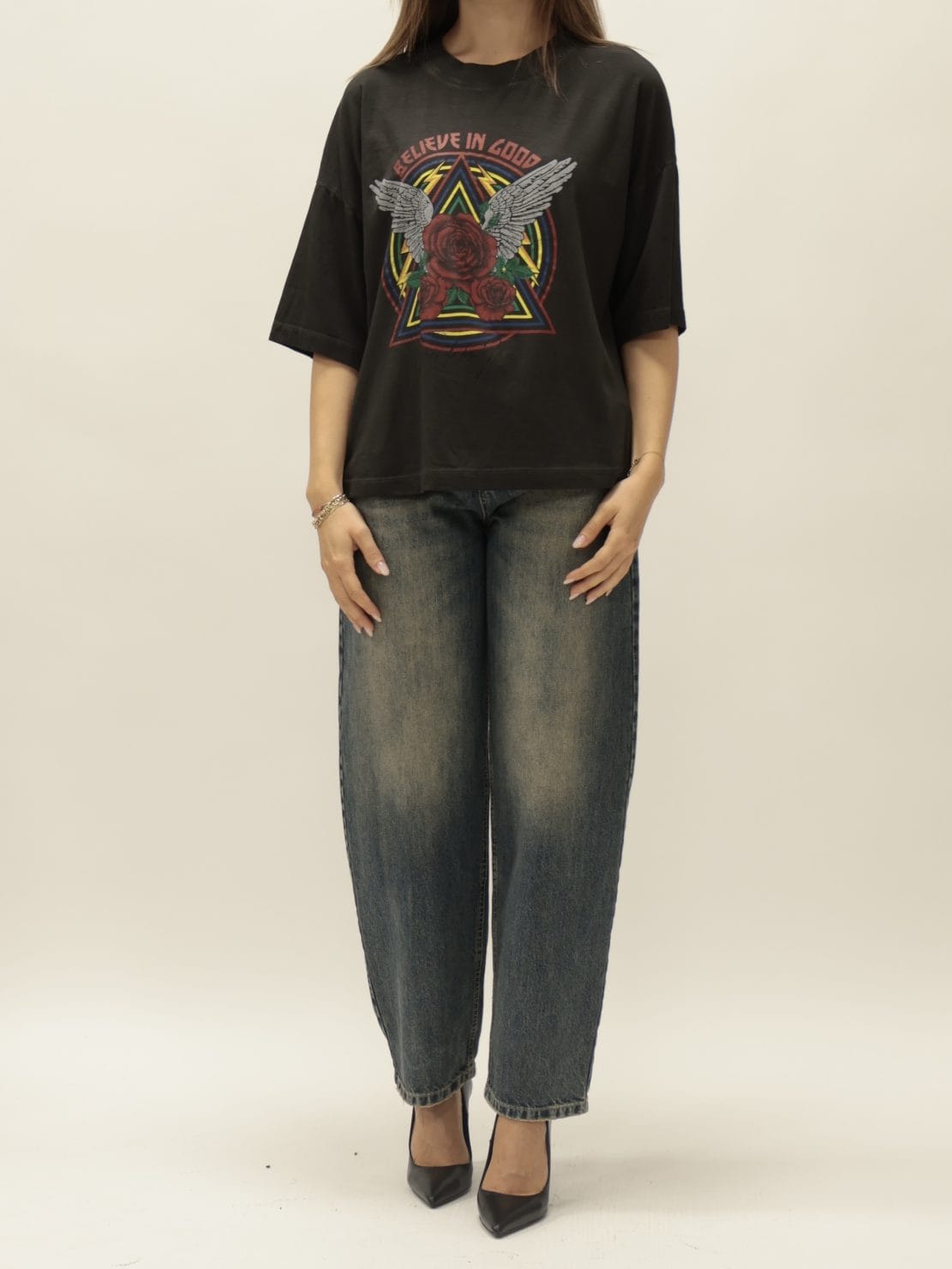 T-shirt "BELIEVE IN GOOD" antarcite