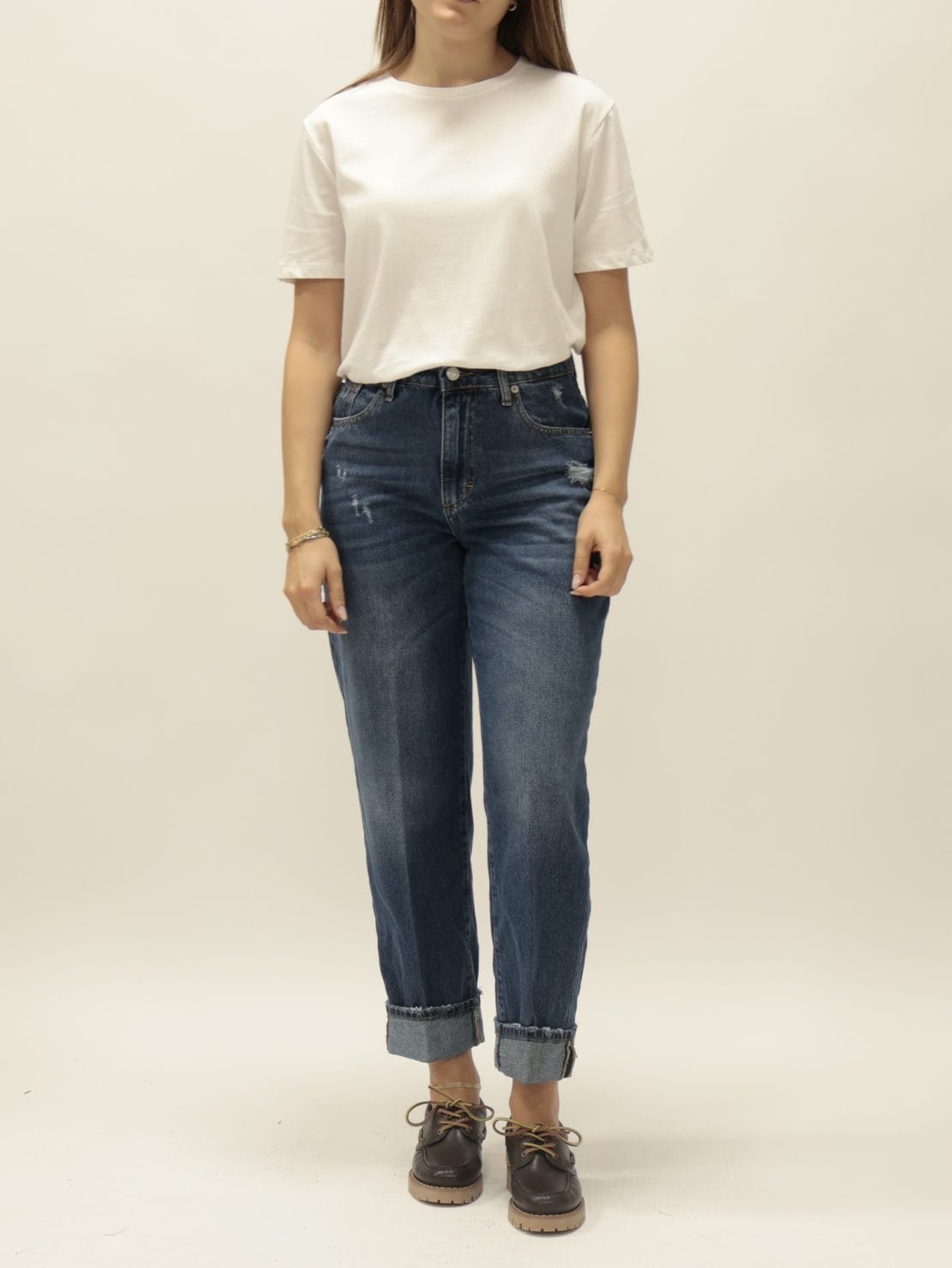 Jeans Mandy strappi denim