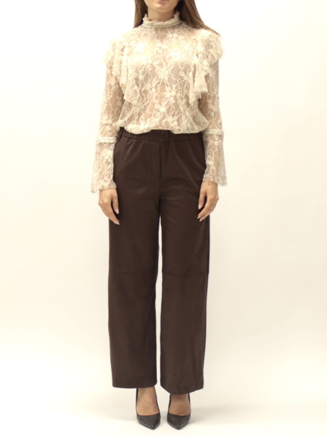 Pantalone dainetto elastico moro