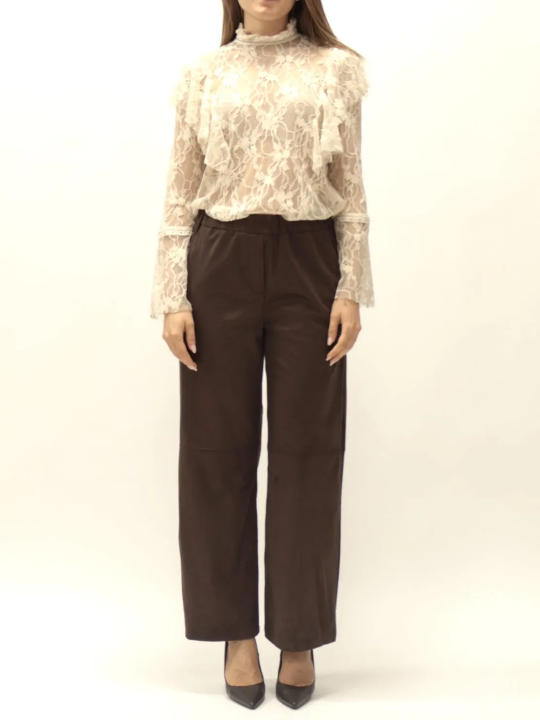 Pantalone dainetto elastico moro