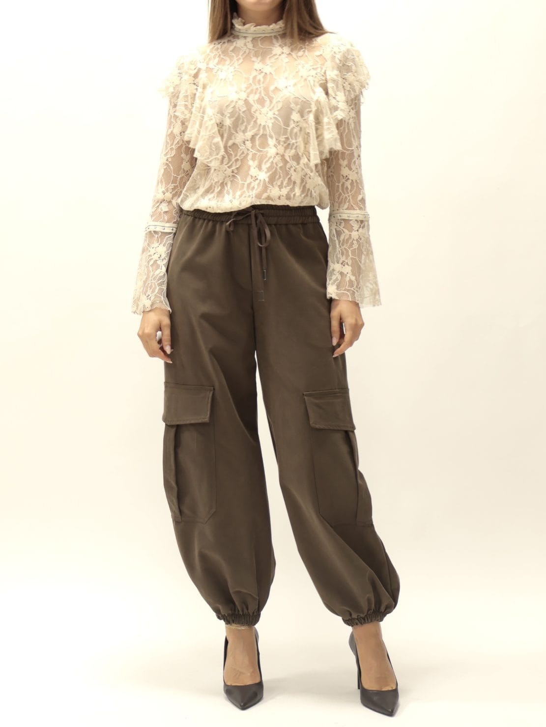 Pantalone cargo moro