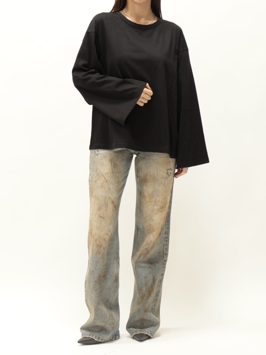Maglia bestseller manica ampia nero