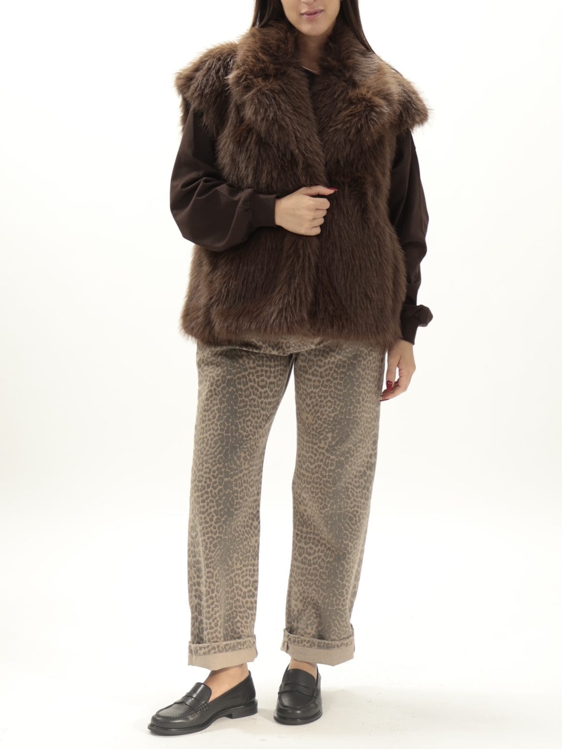 Gilet pelliccia nutella