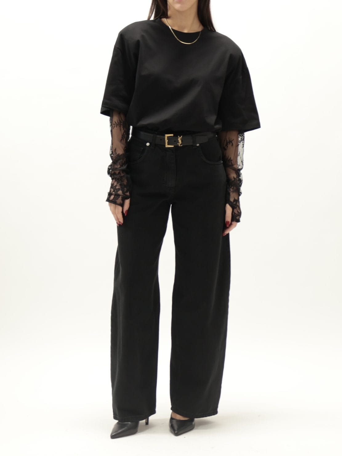 T-shirt Pizzo Nero