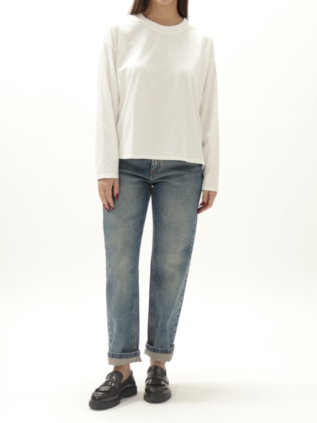 Maglia scatola bianco