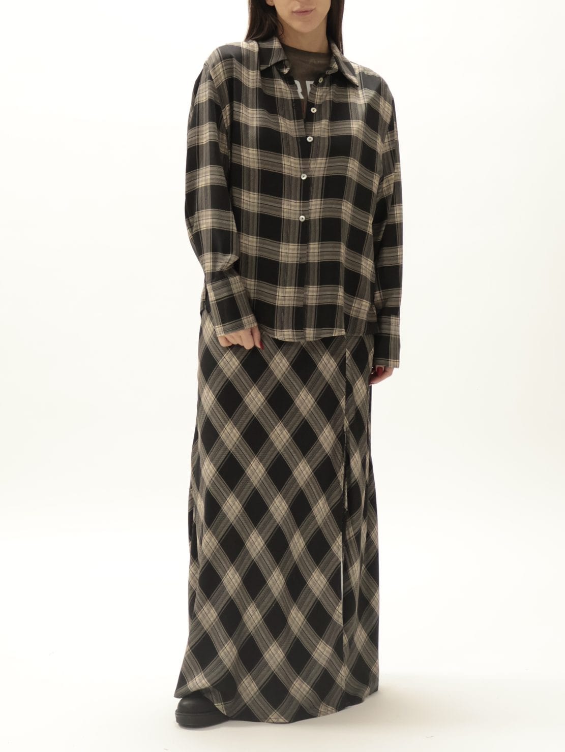 Camicia quadro grigio