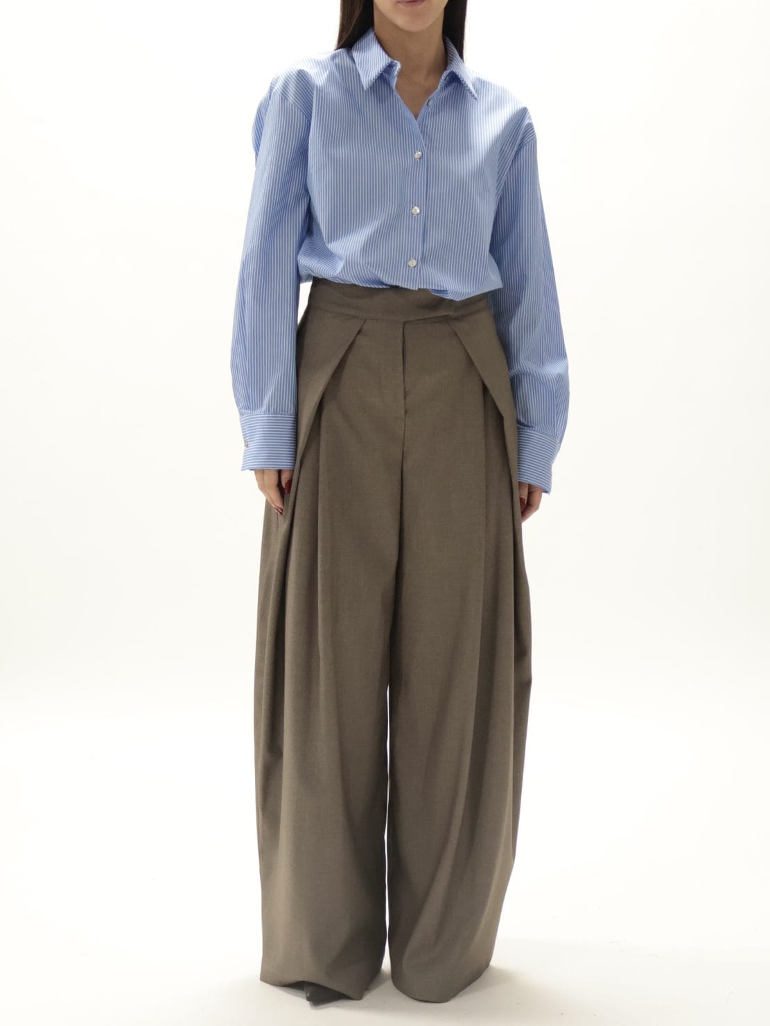Pantalone pinces ampio casha