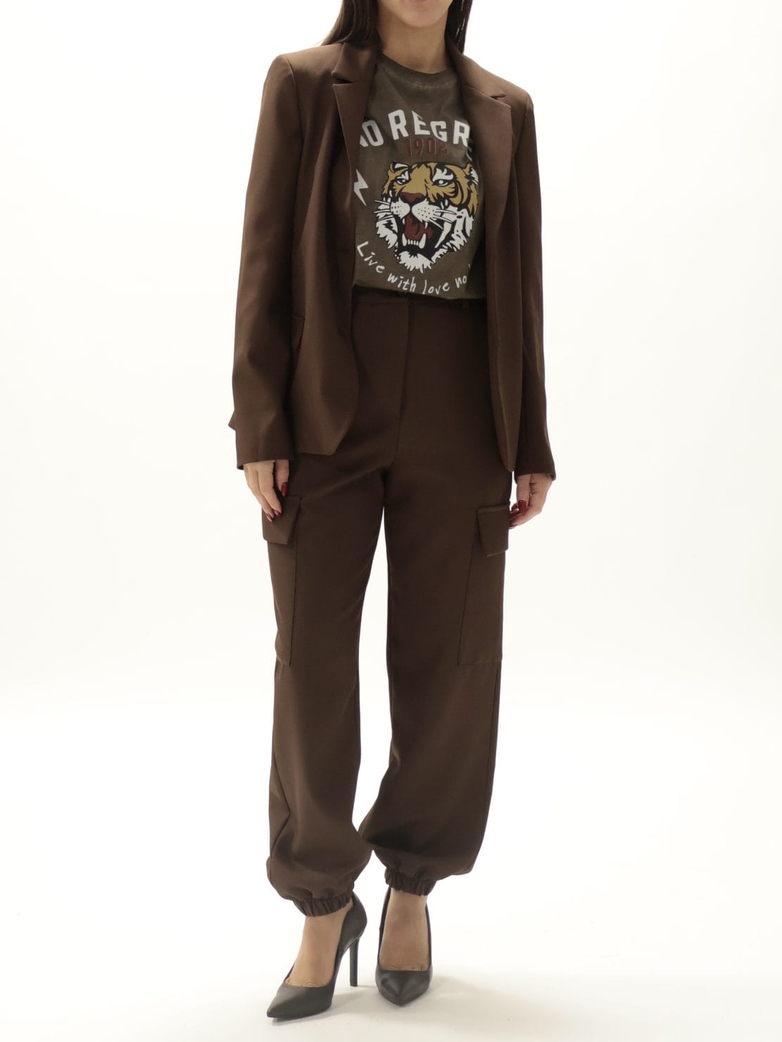 Pantalone cargo cioccolato “diretta”