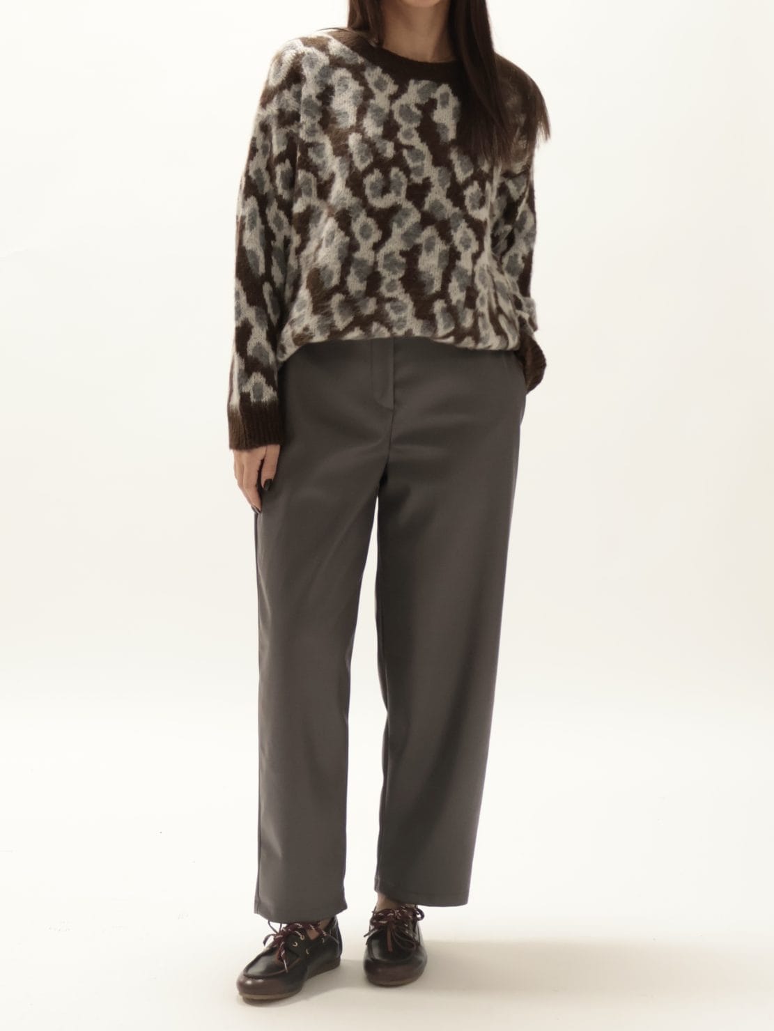 Pantalone bestseller ecopelle piombo