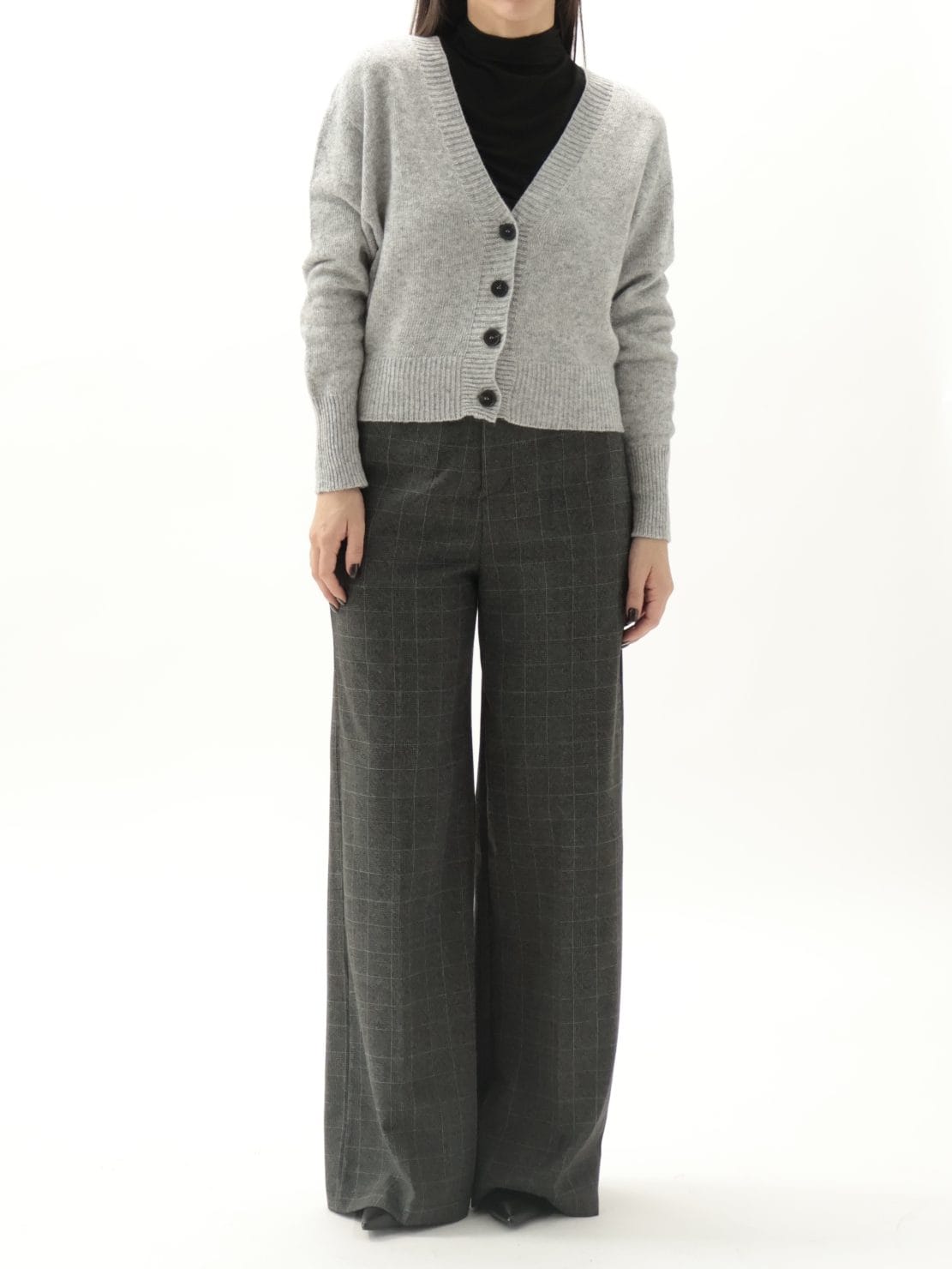 Cardigan slim grigio