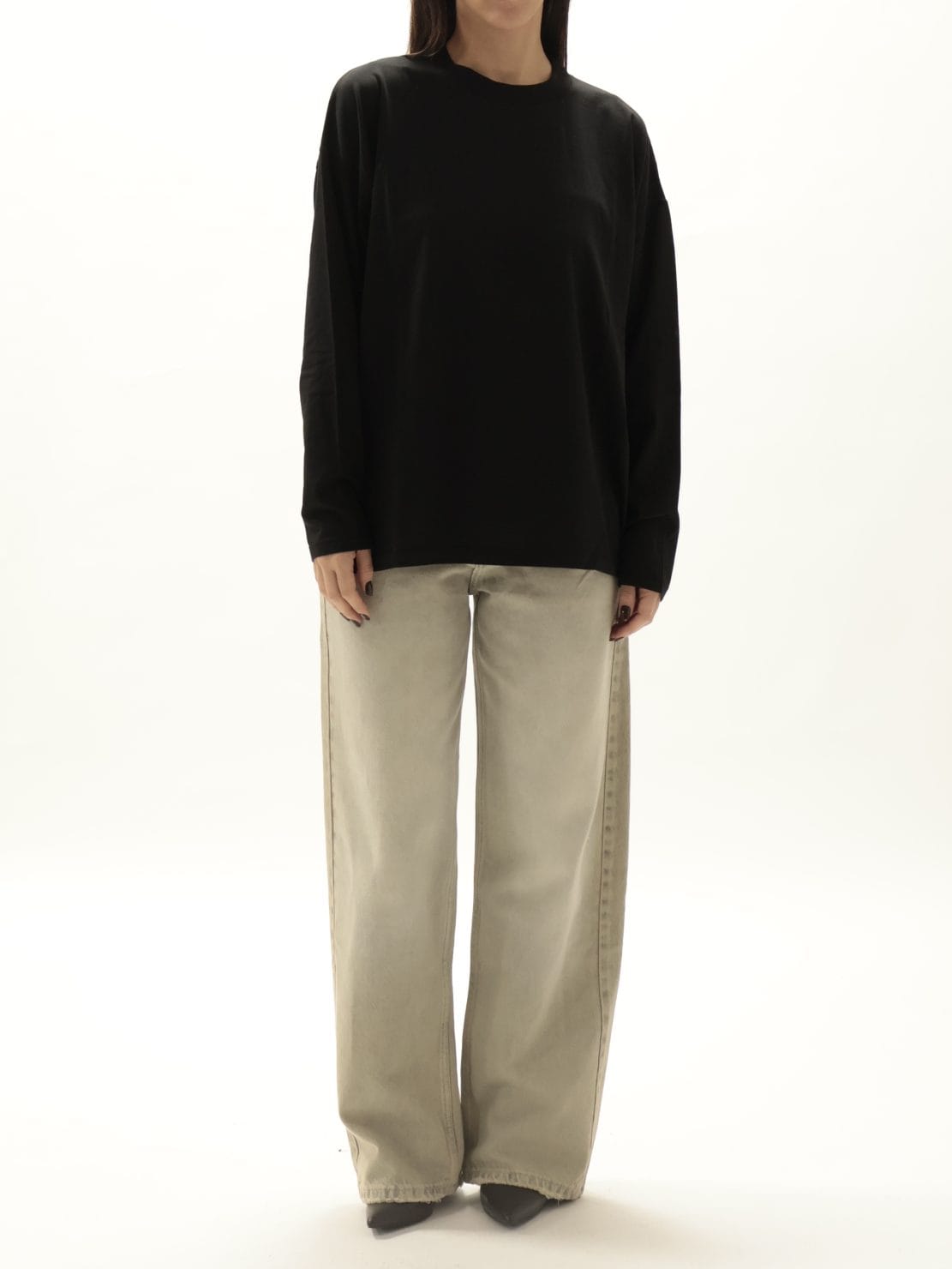 T-Shirt basica manica lunga nero