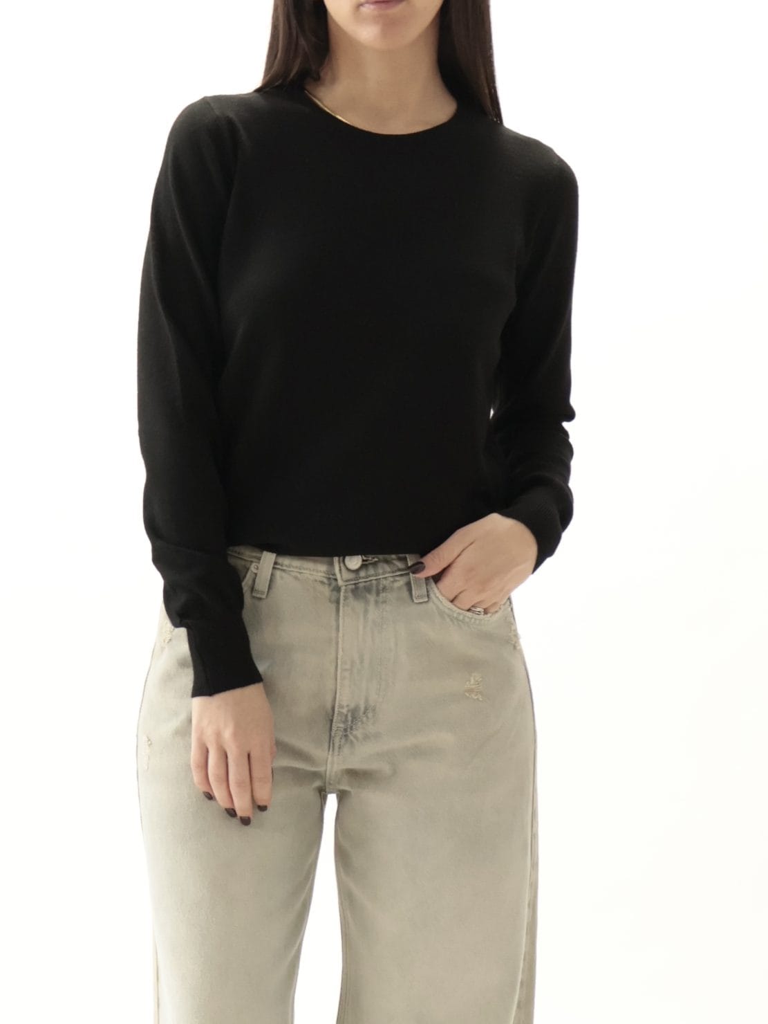 Maglioncino slim nero