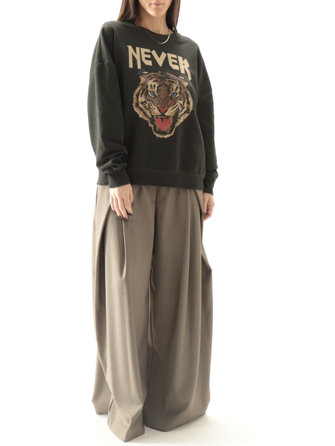 Felpa tigre "never been" antracite