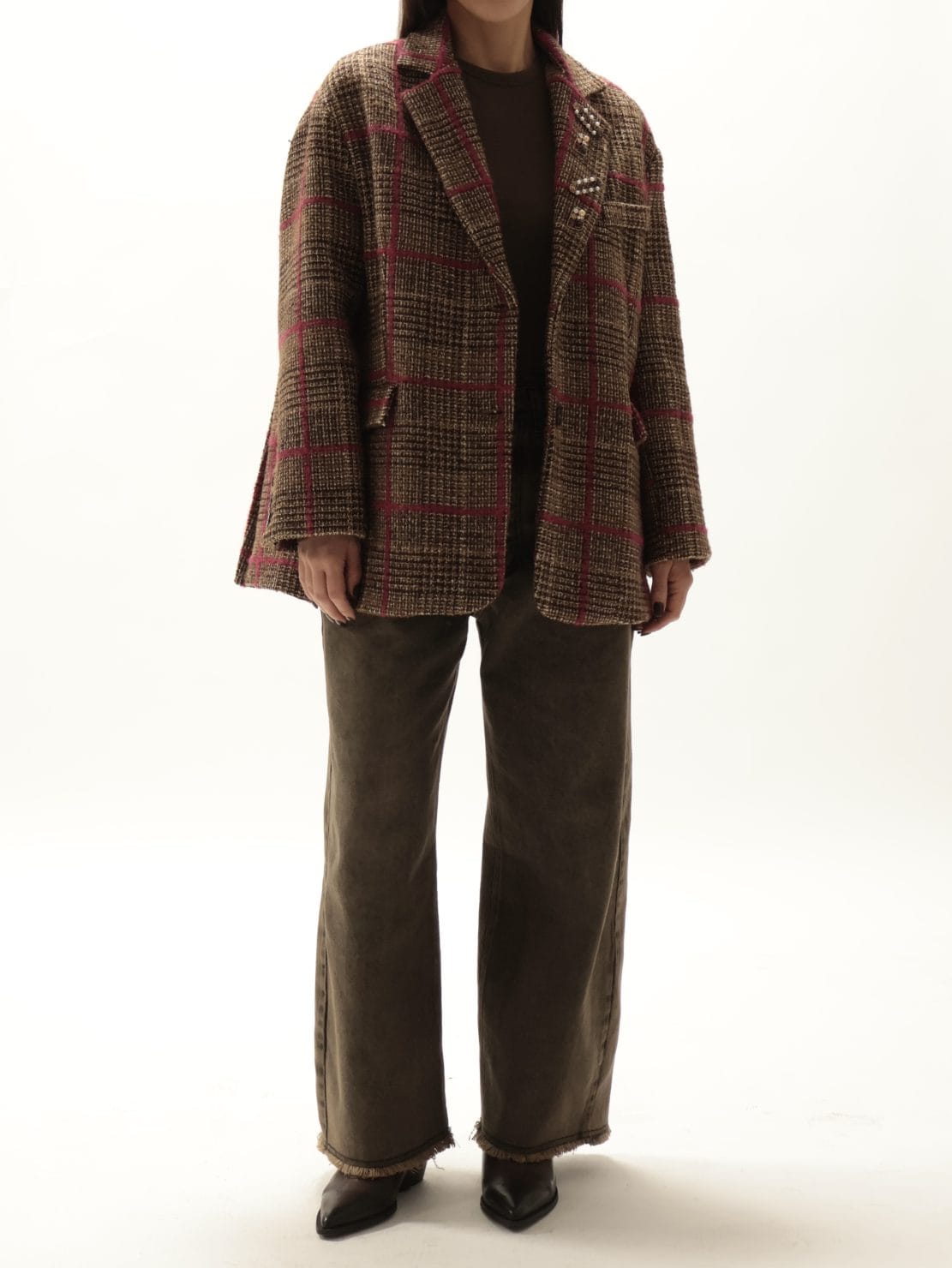 Giacca con spille moro/ciclamino PREORDINE 03/11