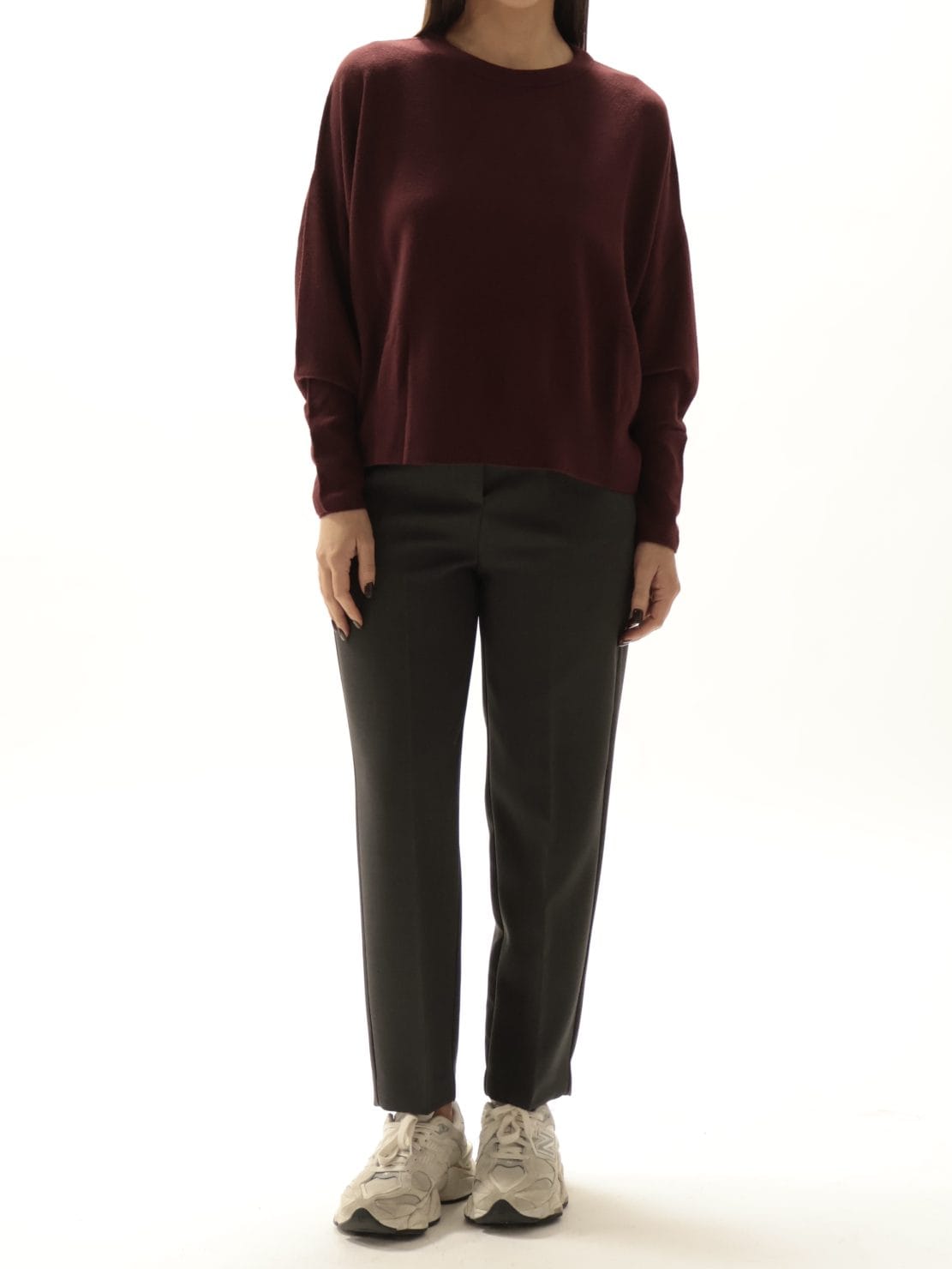 Maglioncino basico crop vino