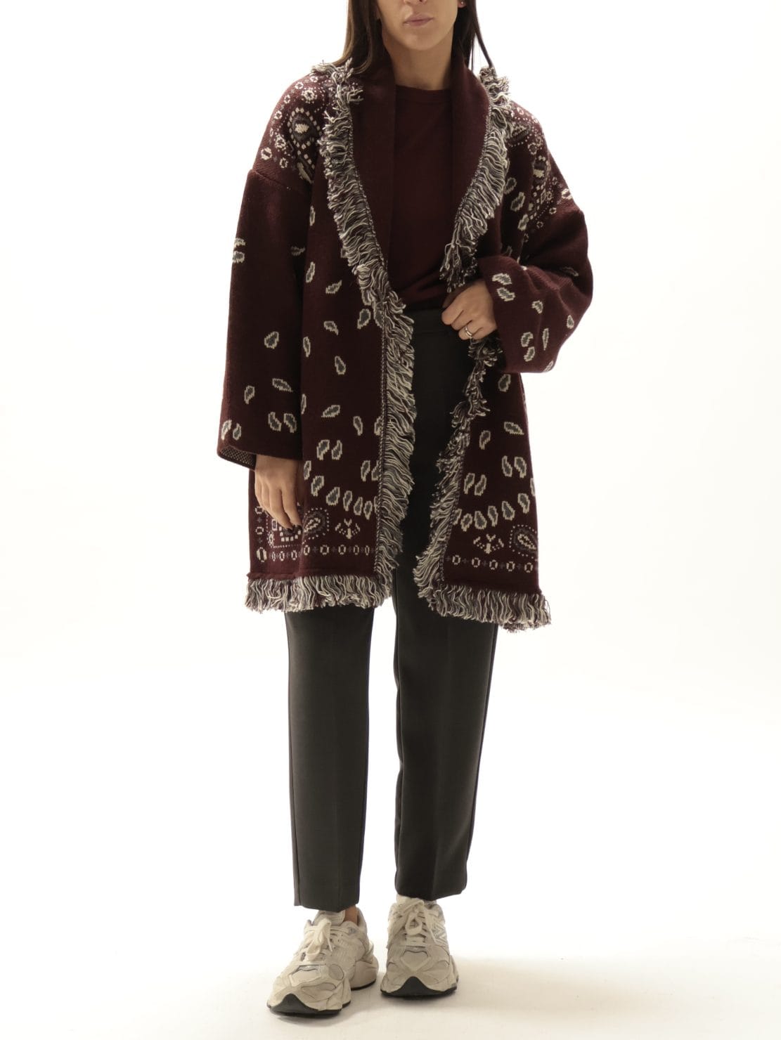 Cardigan bandana vino